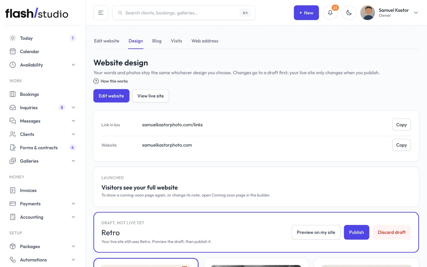 Website > Design.