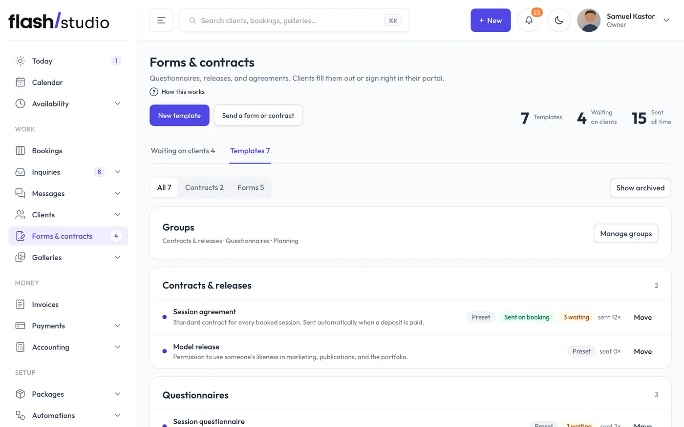 Forms & contracts.