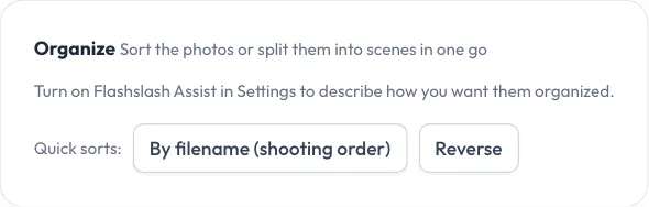 Organize, on the Photos tab.